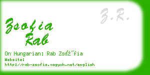 zsofia rab business card